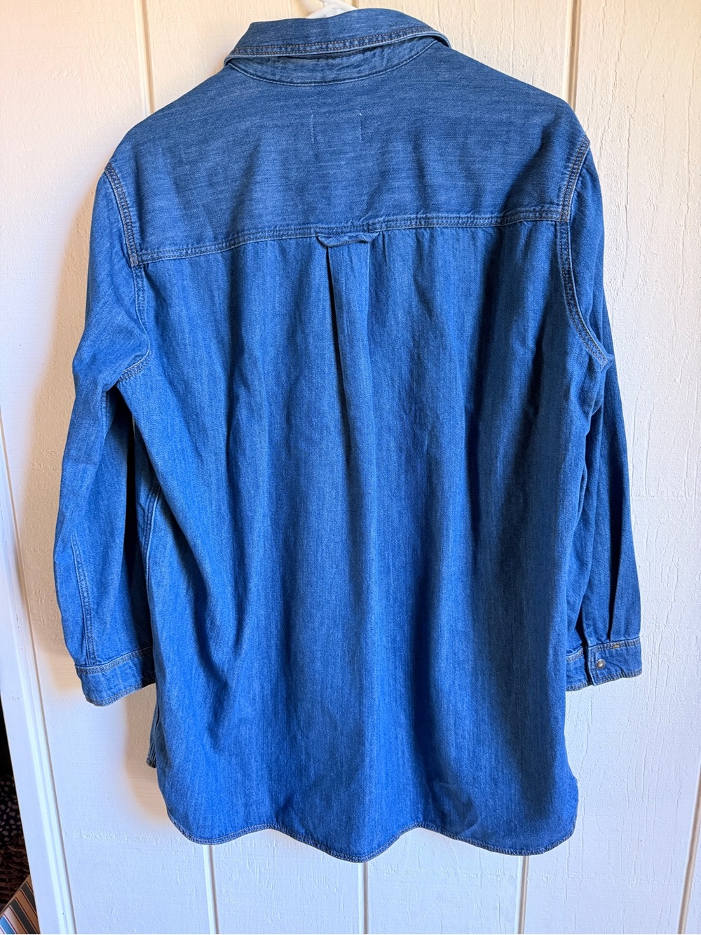 NWT Sezane “Sadie” Long Sleeve Denim Dress is Deep Blue, Size 4 - Picture 6 of 7
